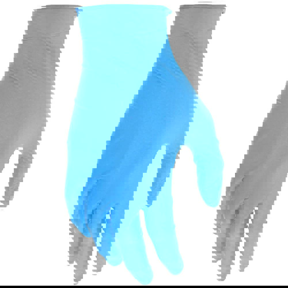 Disposable Gloves: X-Large, 4 mil Thick, Nitrile, Industrial Grade